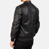 Mens Genuine Leather Bomber Jacket-3