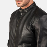 Mens Genuine Leather Bomber Jacket-2