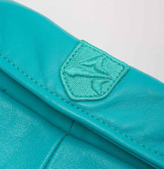 Mens-Avirex-Icon-Turquoise-Leather-Bomber-Jacket-Vintage-Collar-Embroidery