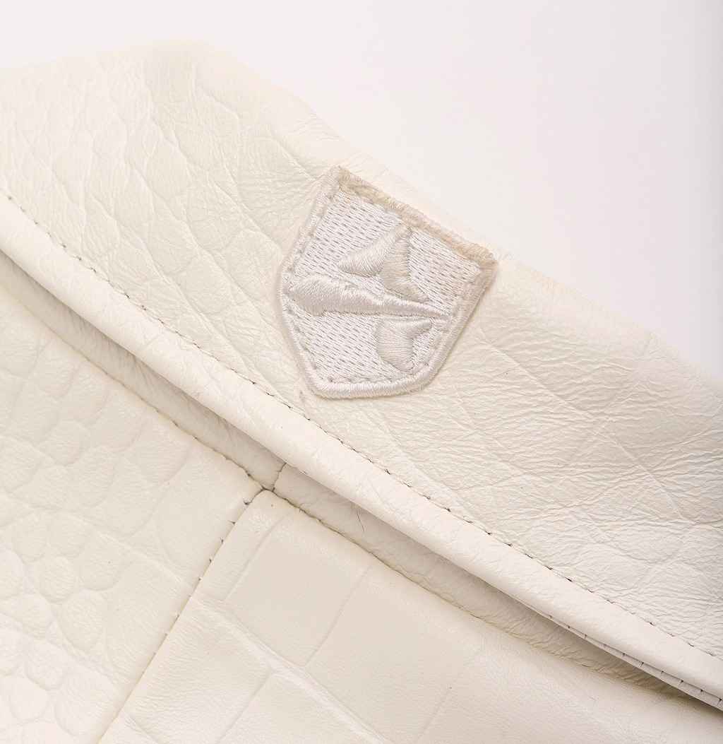 Mens-White-Avirex-Croc-Embossed-Classic-Leather-Jacket-Collar-Embroidery