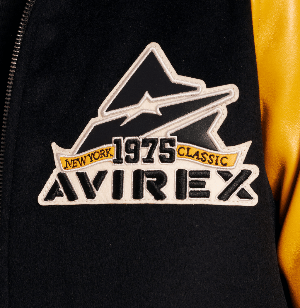 Mens Avirex Classic Wool Leather Varsity Jacket-4