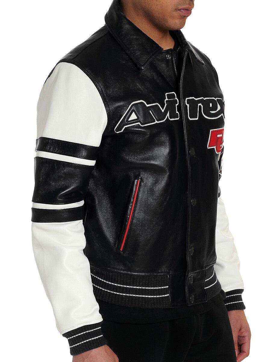 Avirex All Star Jacket Black - CUSTOM (NO EXTRA CHARGES) / JET BLACK