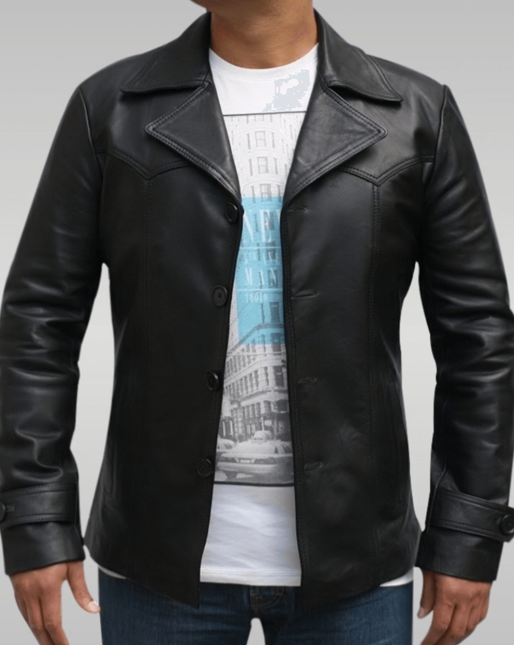 90s Wilsons Black Leather Padded Moto Jacket - Men's Large, Size 44 –  Flying Apple Vintage