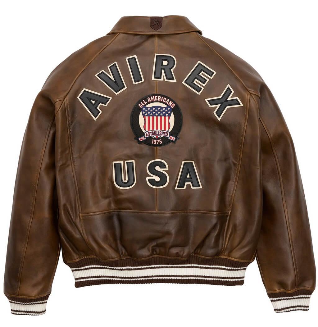 Mens Brown Avirex Leather Bomber Jacket – Leather Jacket Gear®