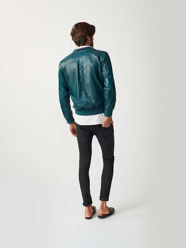 Mens Londoner Cardi Leather Jacket-3