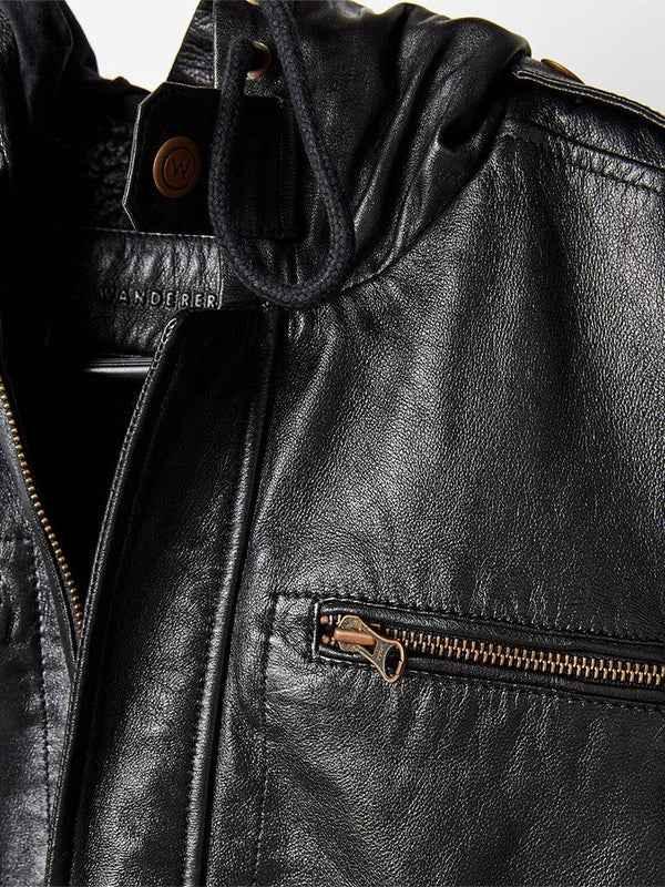 Mens ST Mortiz Hoodie Leather Jacket-11