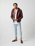 Mens ST Mortiz Hoodie Leather Jacket-1