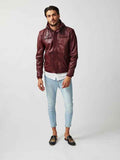 Mens ST Mortiz Hoodie Leather Jacket-2