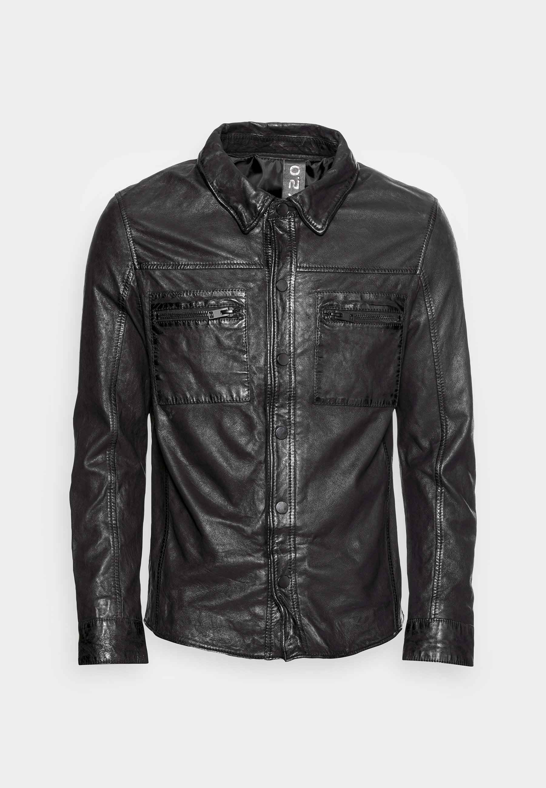 Mens_Black_Reversible_Leather_Jacket_Shirt