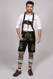 Multi Embroidered Short Lederhosen Night Black-1