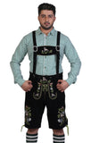 Multi Embroidered Short Lederhosen Night Black-3