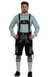 Multi Embroidered Short Lederhosen Night Black-4