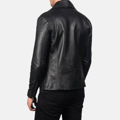 Noah Black Leather Biker Jacket Men-2