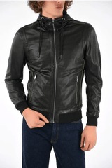 Mens Perforated Leather Jacket