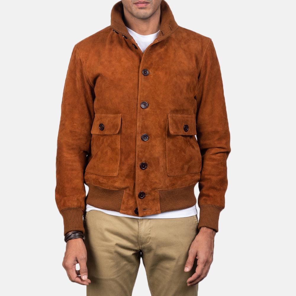 Brown Eaton Suede Leather jacket
