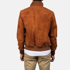 Brown Eaton Suede Leather jacket-1