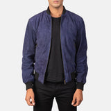 Royal Blue Bomber Jacket Mens-3