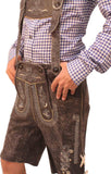 Short Plattler Lederhosen Charcoal Black-4