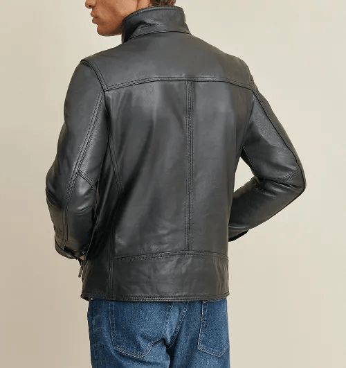 Mens Simple Black Leather Jacket – Leather Jacket Gear