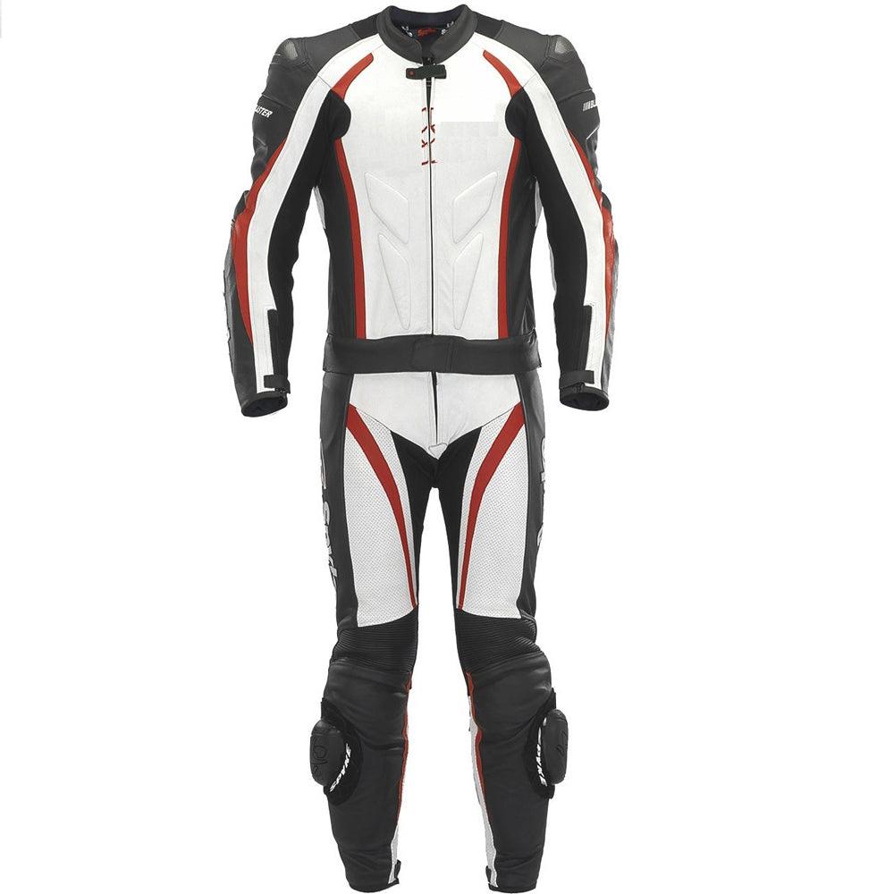 Spyke Blaster II Leather Motorcycle Racing Suit for Men Front