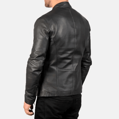 Mens Stylish Black Leather Jacket-3