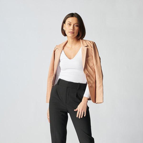 Oxford Leather Jacket For Women-7