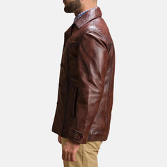 Mens Vincent Alley Brown Leather Jacket-2