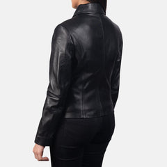 Womens Colette Black Leather Jacket-2