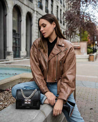 Womens-Brown-Biker-80s-Leather-Jacket-Model