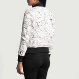 Womens-Donna-Blake-White-Leather-Bomber-Jacket-Back