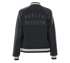 Womens-Harley-Davidson-Letterman-Jacket-Black-Back