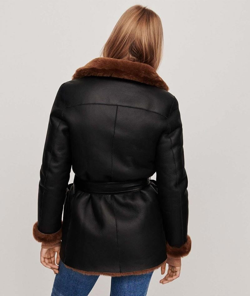 Womens_Belted_Black_Leather_Shearling_Coat_Back