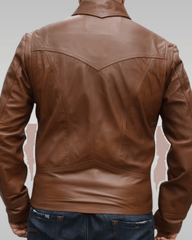 XMan Days of Future Past Brown Leather Jacket Back