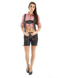 Bavarian lederhosen ladies Eva with red embroidery-3